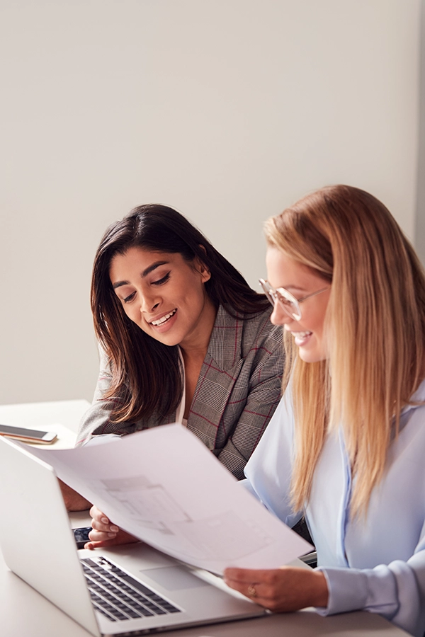Credit counsellor reviewing debt solutions with a client