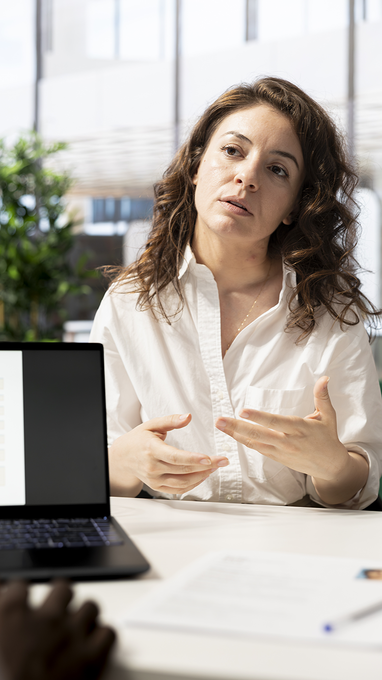 Discussing Bankruptcy and Debt Options Credit counsellor discussing bankruptcy and debt relief options with a client