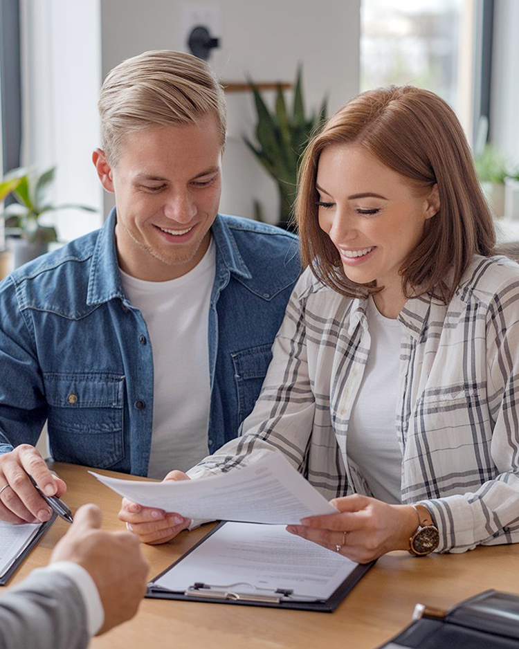 Debt Management Plan Consultation Couple reviewing a debt management plan during a financial consultation